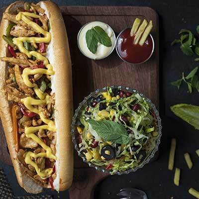 Barbecue Meal with Salad,Cocktail and Fries