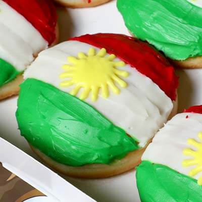 Kurdish Flag Donut