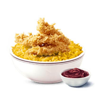Strips And Rice Meal