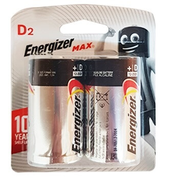 Energizer Max Battery D 2pcs