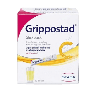 Grippostad Granules for Oral Solution for The Treatment of Influenza-like Symptoms 12 Sachets _ STADA