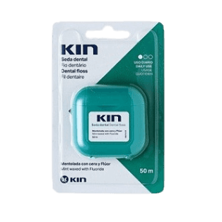 Dental Floss Mint Waxed With Fluoride 50m _ Kin