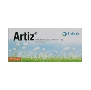 Artiz (Cetrizine Dihydrochloride) 10mg 10 Tablets _ Tabuk