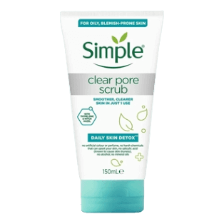 Daily Skin Detox Clear Pore Scrub for Oily , Blemish-Prone Skin 150ml _ Simple