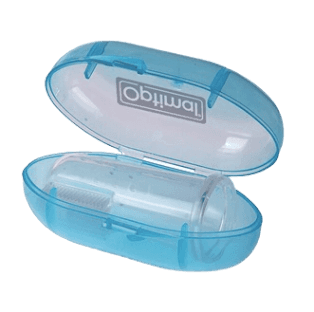 Baby Silicone Toothbrush 0+ BLUE _ Optimal