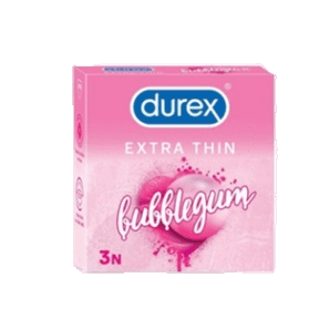 Extra Thin Bubblegum 3 Condoms _ durex