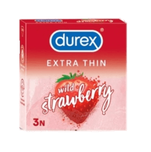 Extra Thin Wild Strawberry 3 Condoms _ durex